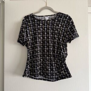Calvin Klein Black Houndstooth Short-Sleeve Tee